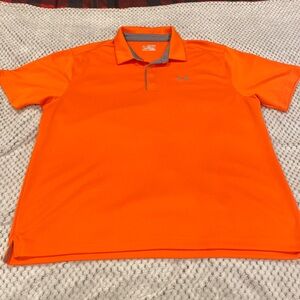 Under Armour orange performance polo